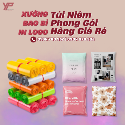 Xưởng Bao Bì In Logo Túi Niêm Phong Gói Hàng Giá Rẻ Theo Yêu Cầu