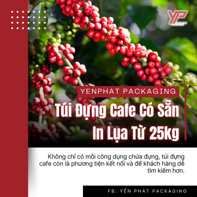 Túi Đựng Cafe Có Sẵn In Lụa Từ 25kg