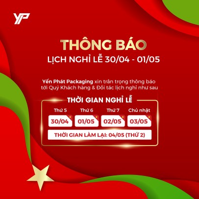 Thông Báo Lịch Nghỉ Lễ 30/04 - 01/05
