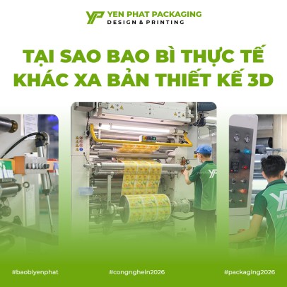 Tại Sao Bao Bì Thực Tế Khác Xa Bản Thiết Kế 3D? Bí Mật Nằm Ở Công Nghệ In
