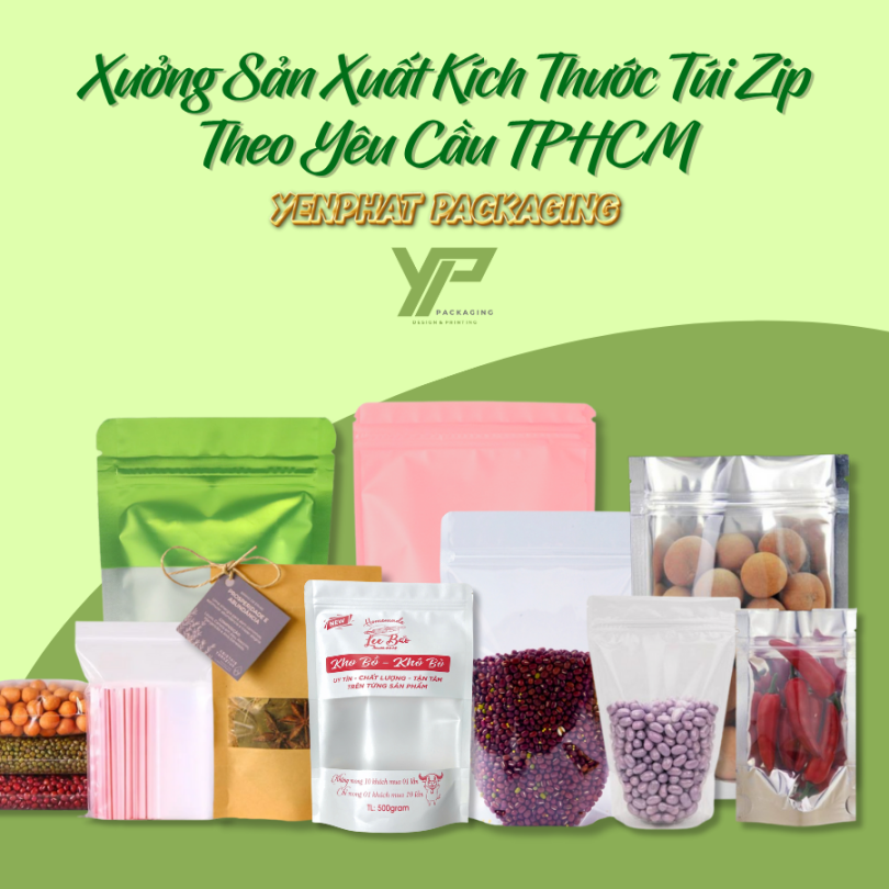 Xưởng Sản Xuất Kích Thước Túi Zip Theo Yêu Cầu TPHCM