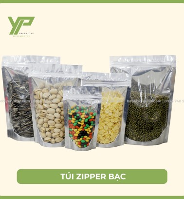Túi zipper bạc