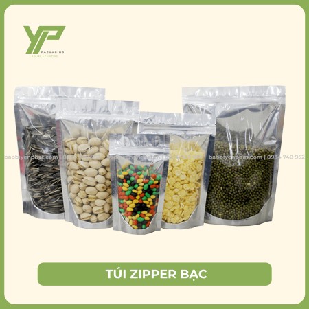 Túi zipper bạc