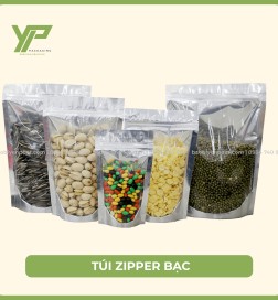 Túi zipper bạc