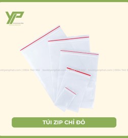 Túi zip chỉ đỏ
