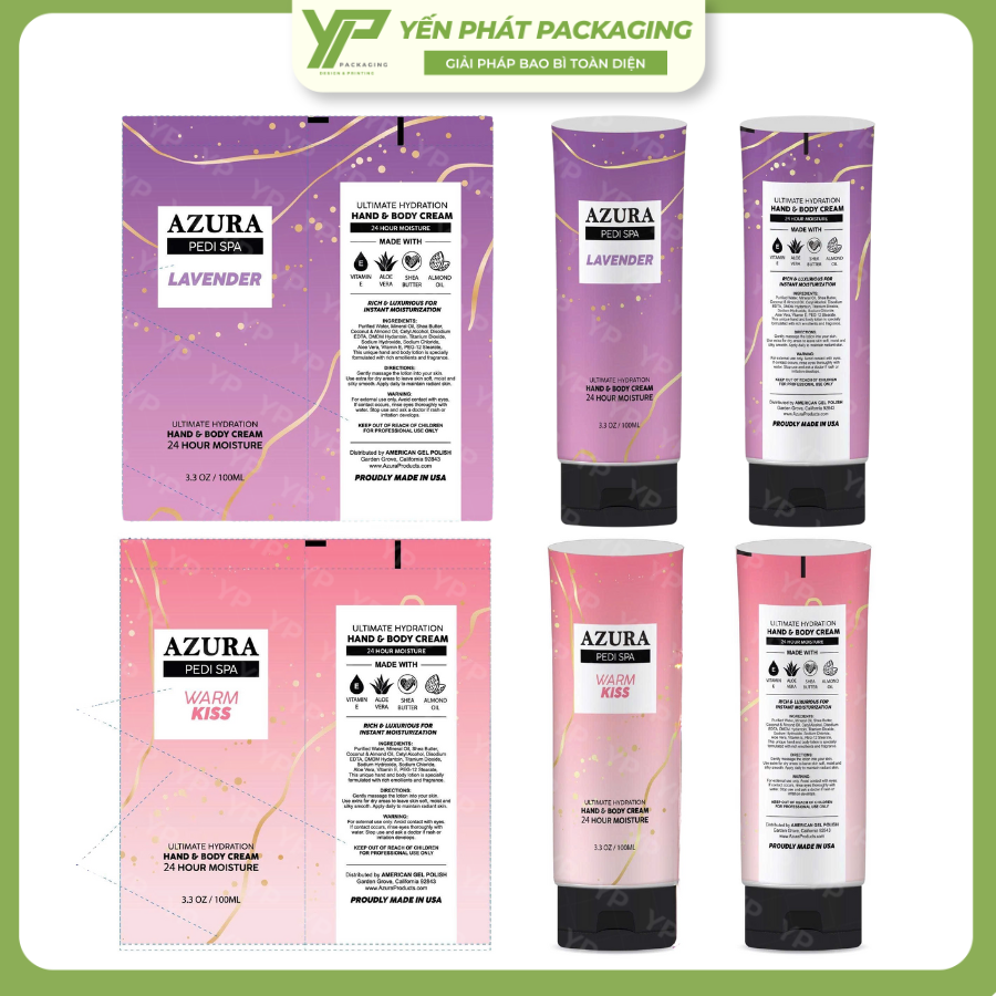 Thiết kế tube nhôm bảo quản hand&body cream