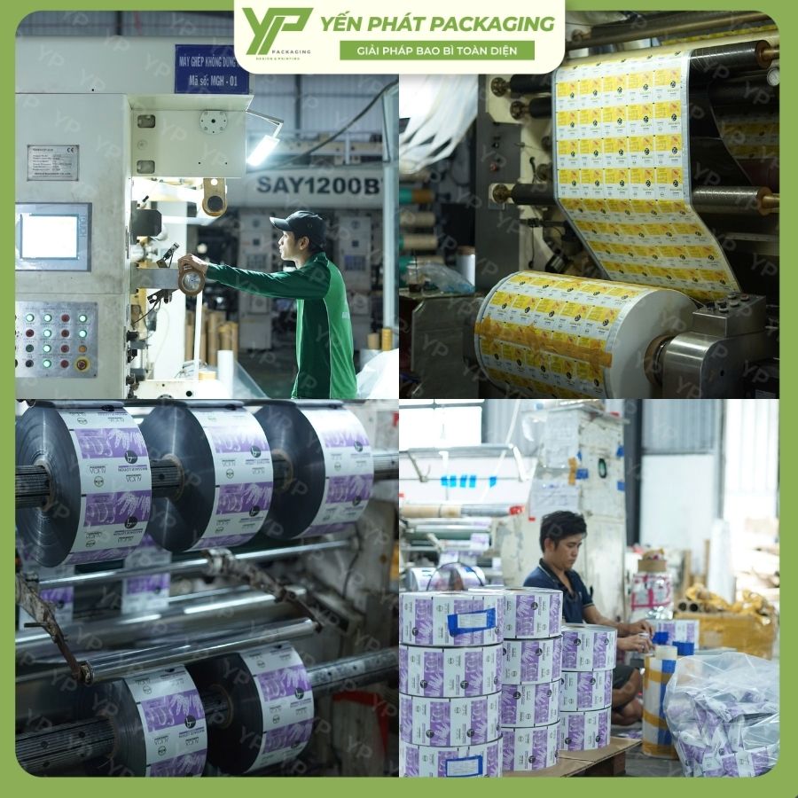 Yến Phát luôn đánh dấu ở các màng cuộn để khách hàng dễ phân biệt