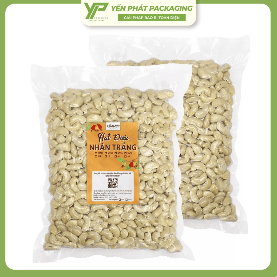 Bao bì hạt điều túi hút chân không