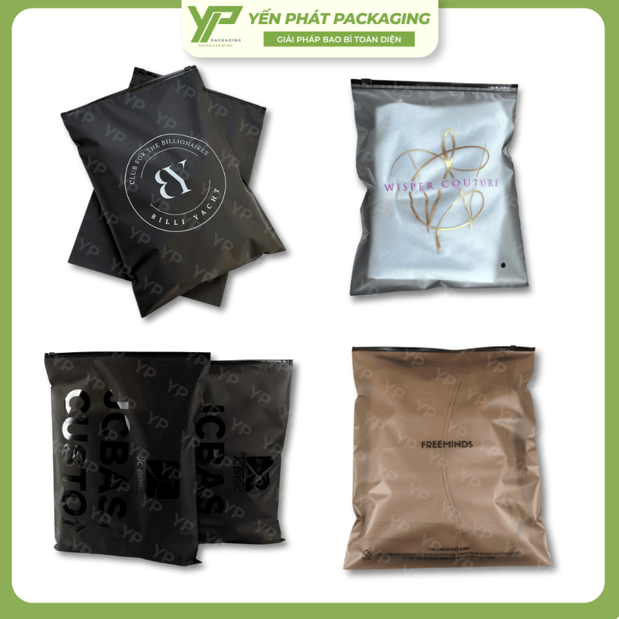 Một số mẫu khác của túi zip có khóa kéo CPE