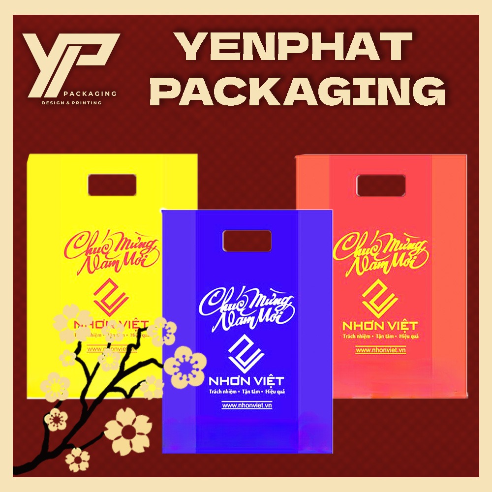 Túi chúc mừng năm mới in ấn theo nhận diện thương hiệu