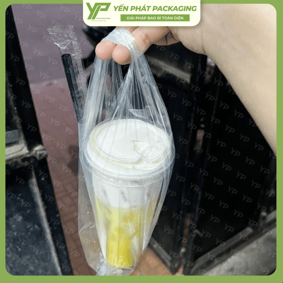 Túi hai quai tron trong suốt