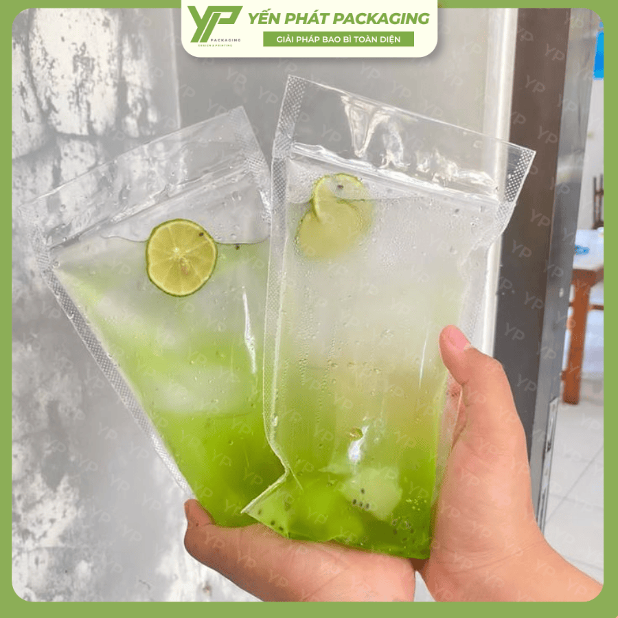 Túi zip trà chanh trong suốt không in