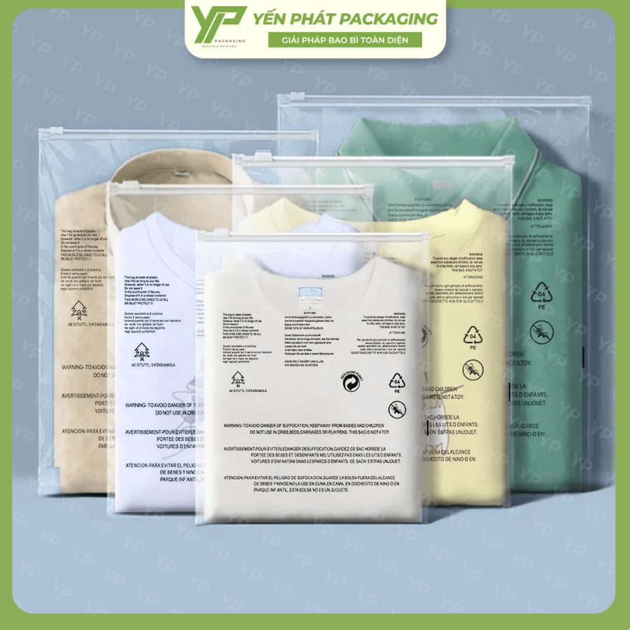 Túi zip có khóa kéo chất liệu PE