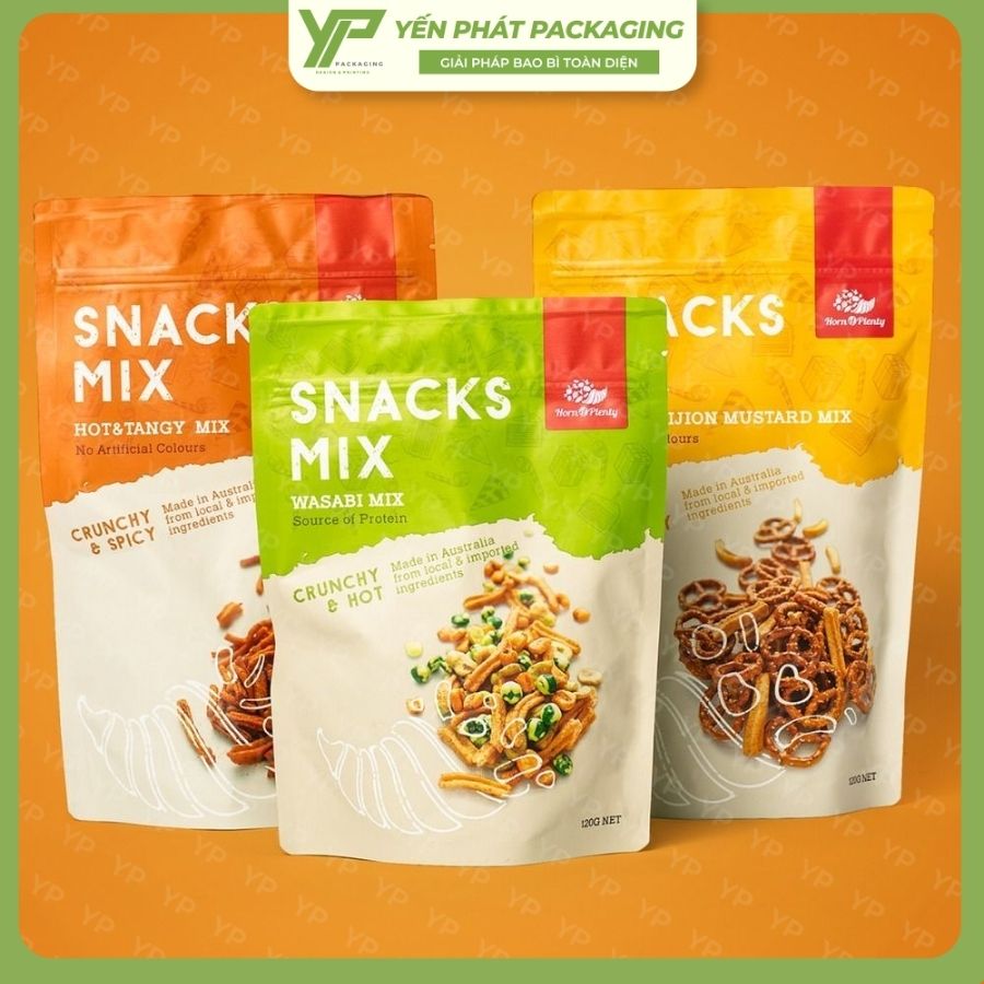 Bao bì thực phẩm dạng túi zip đáy đứng