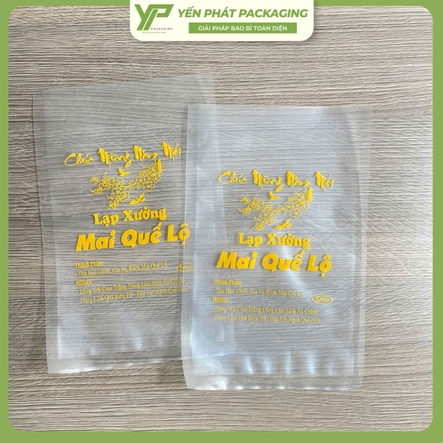 Mẫu túi màng ghép PA/PE in lụa tại xưởng Yến Phát