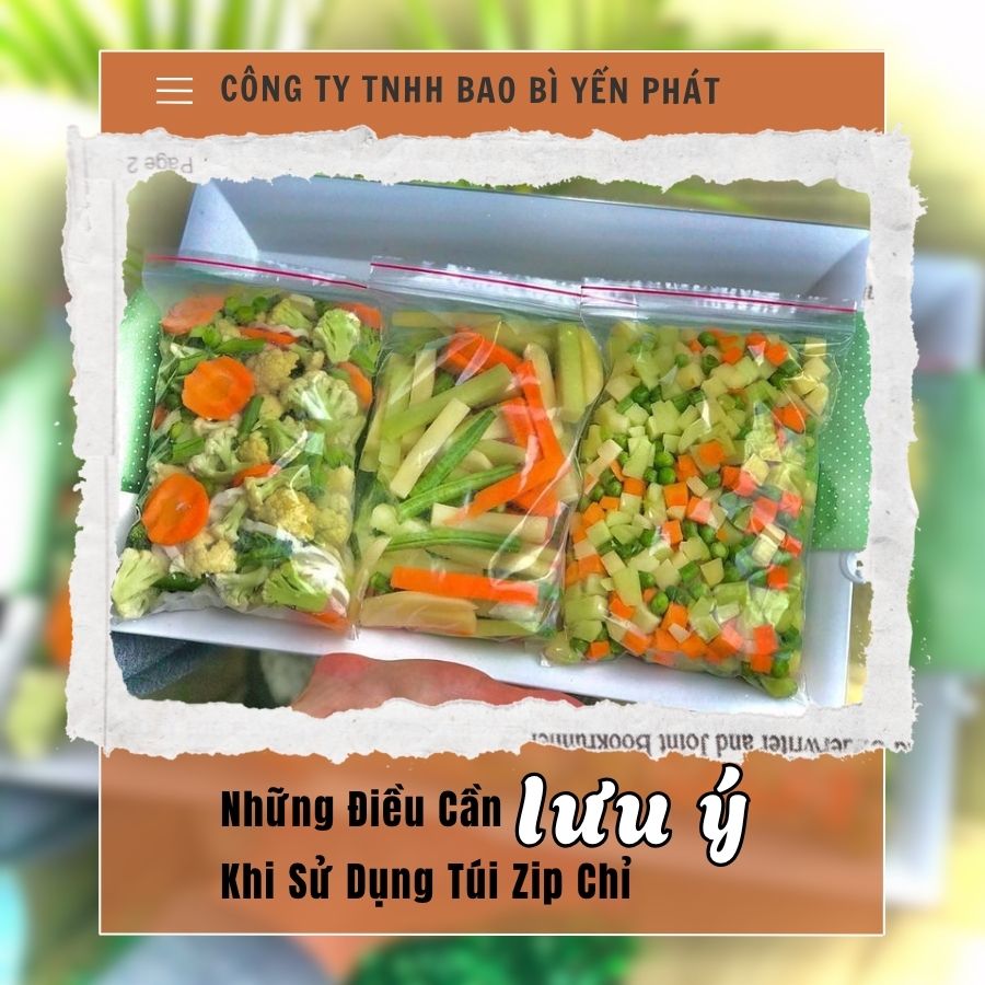 Những điều cần lưu ý khi sử dụng túi zip chỉ