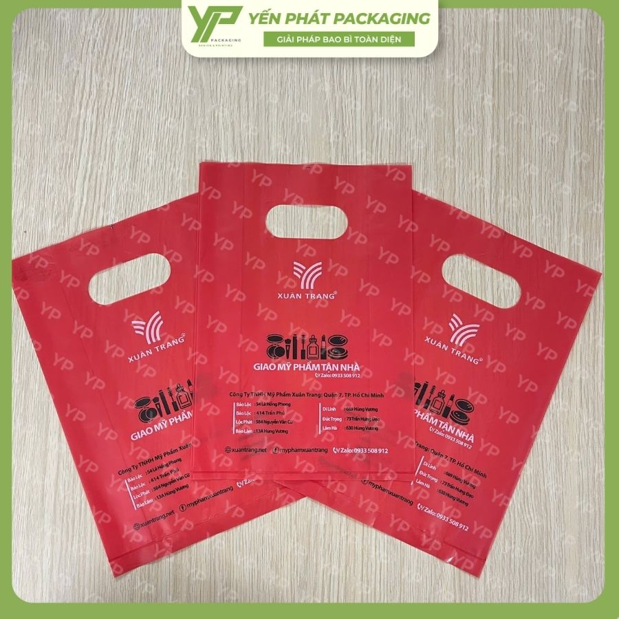 Túi hột xoài đựng mỹ phẩm in trục do Yến Phát sản xuất