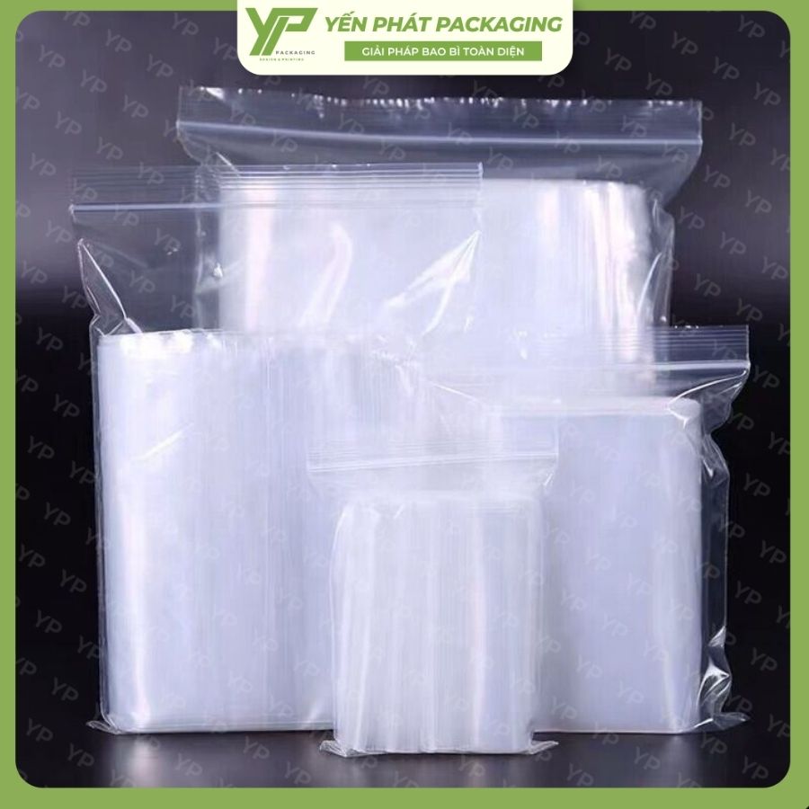 Yến Phát cung cấp đa dạng kích thước túi zip chỉ trắng