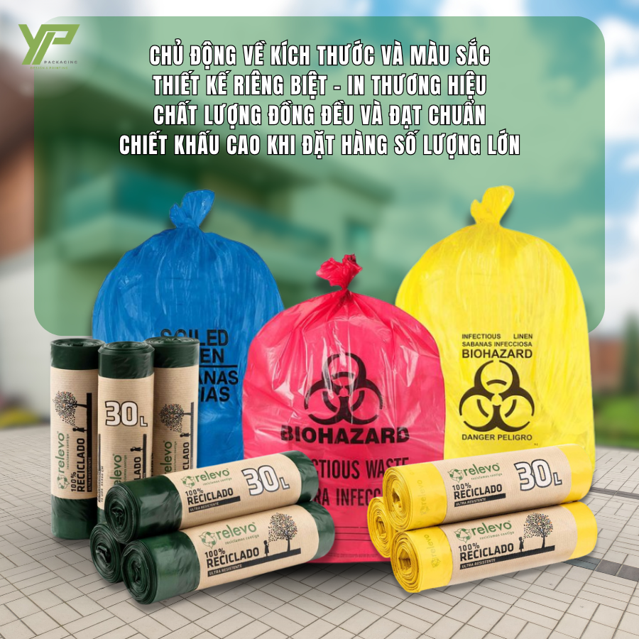 Túi rác size trung và size đại đặt theo yêu cầu