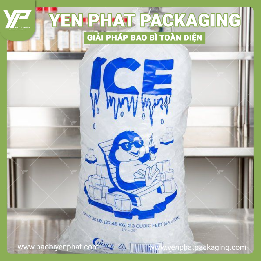 Yến Phát cung cấp túi đựng đá viên với kích thước đa dạng