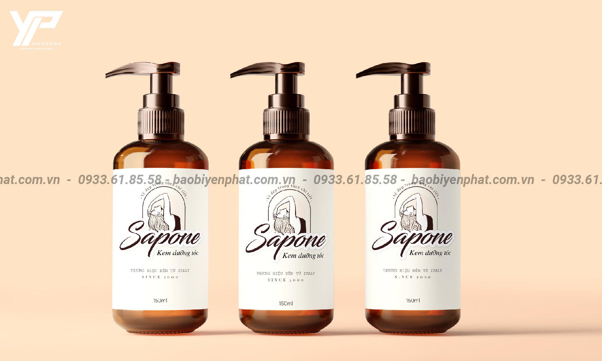 Bộ bao bì sản phẩm Sapone - branding by Yen Phat Packaging 4