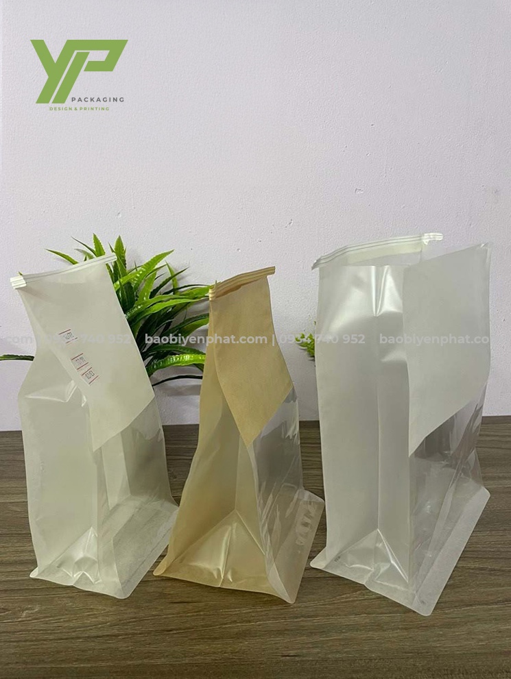 Các mẫu túi 4 cạnh đơn giản thường được dùng để đựng bánh kẹo, bánh quy