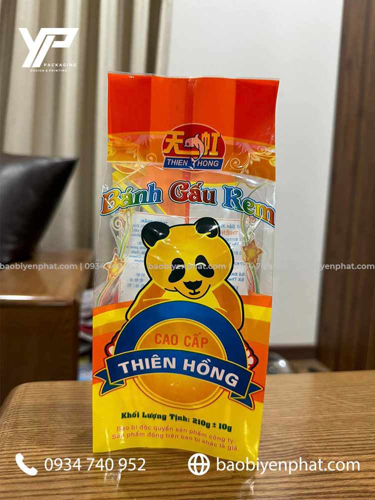 Túi bánh hàn lưng giữa in màng ghép