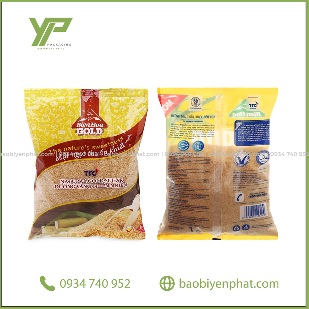 Bao bì đường Biên Hoà được in màng ghép chuyên nghiệp