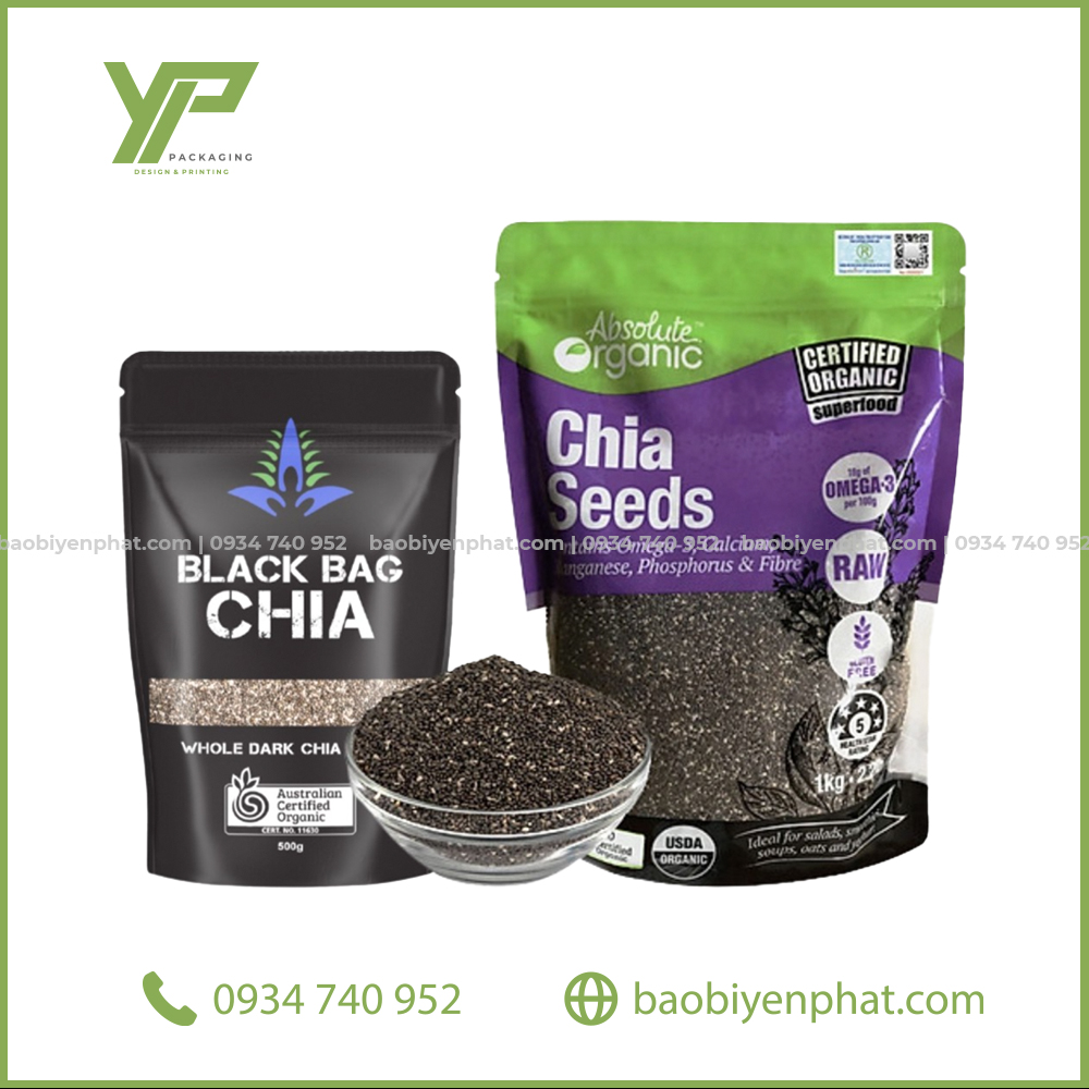 Các loại bao bì hạt chia bằng túi màng ghép đa lớp