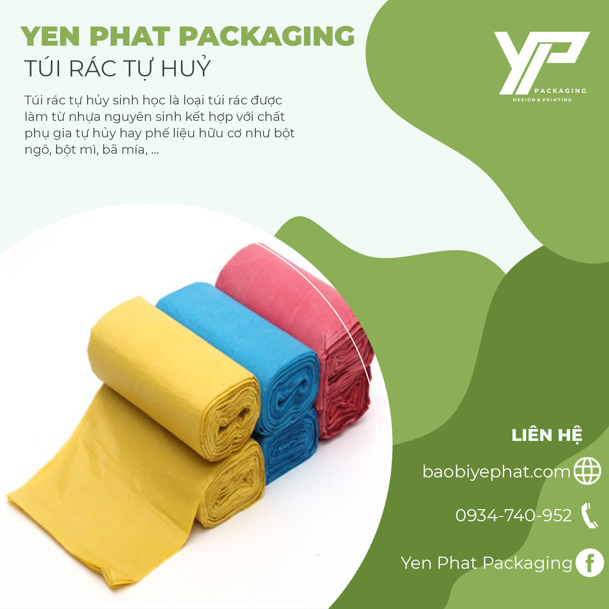 Túi rác tự huỷ sinh học thân thiện với môi trường