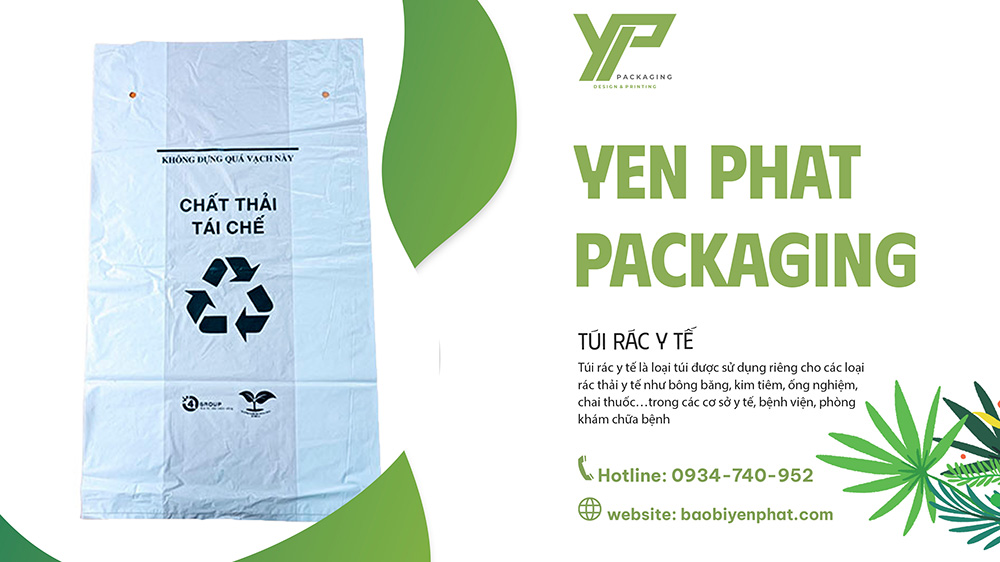 Túi rác màu trắng, chất thải có thể tái chế