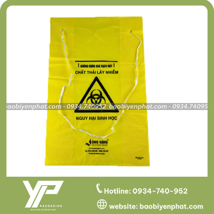 Túi rác y tế rút dây
