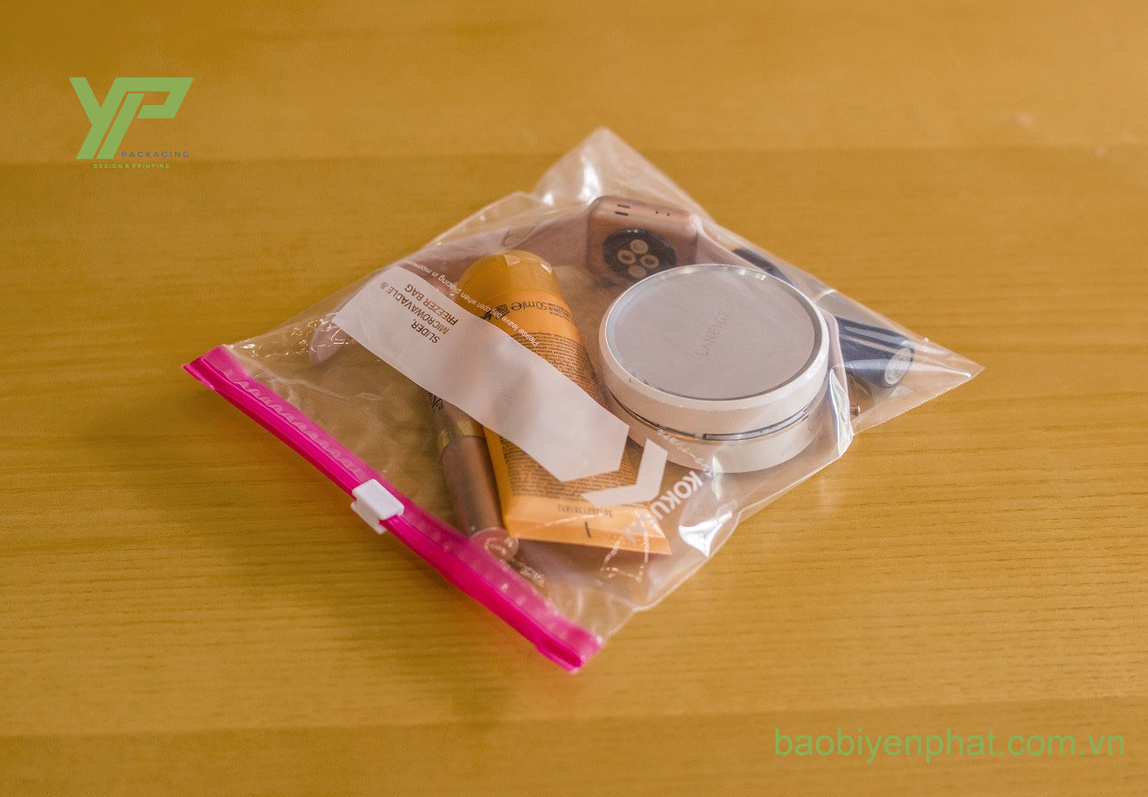 Túi zip khóa keo size nhỏ đựng mỹ phẩm