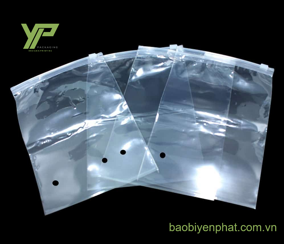 Túi zip khóa kéo có đục lỗ thông hơi