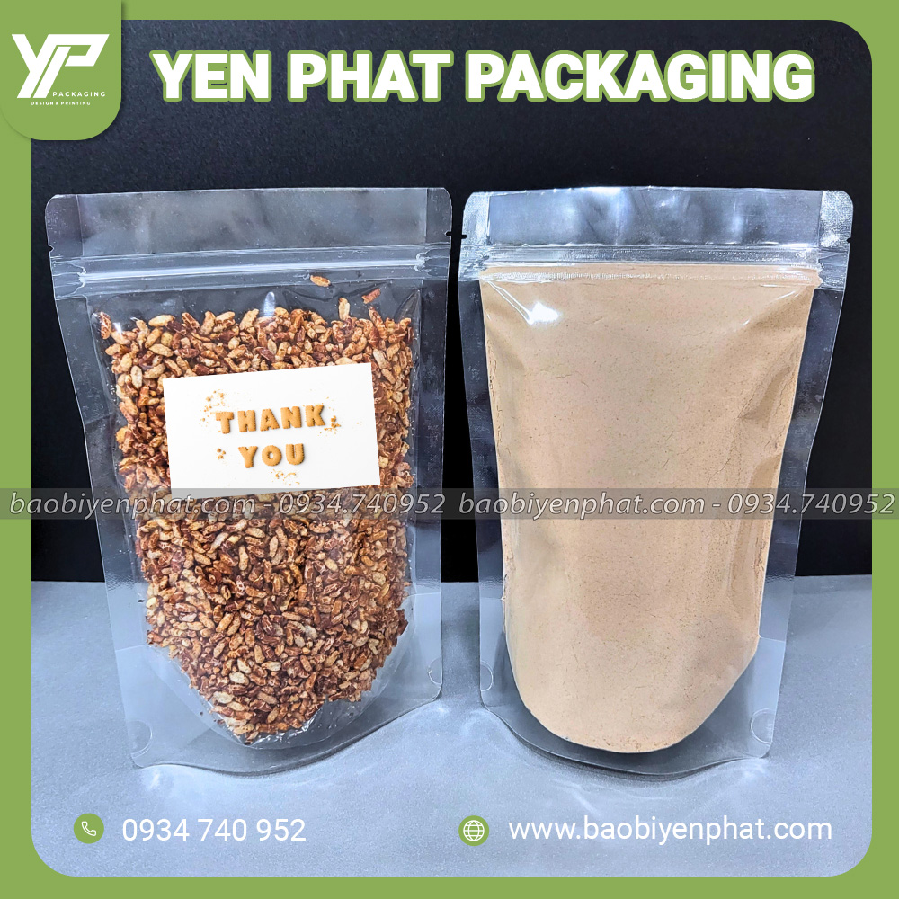 Túi zip trong đựng các dạng bột