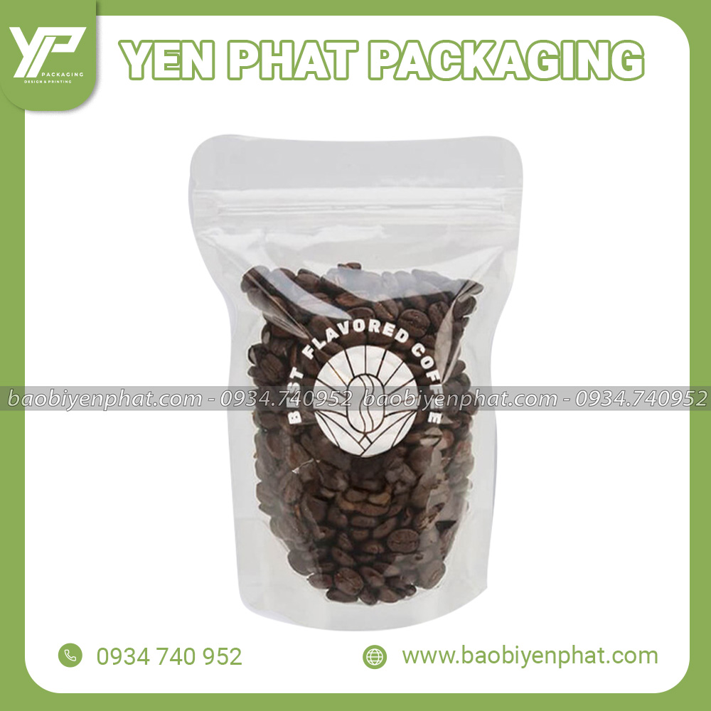 Túi zip trong đựng cà phê