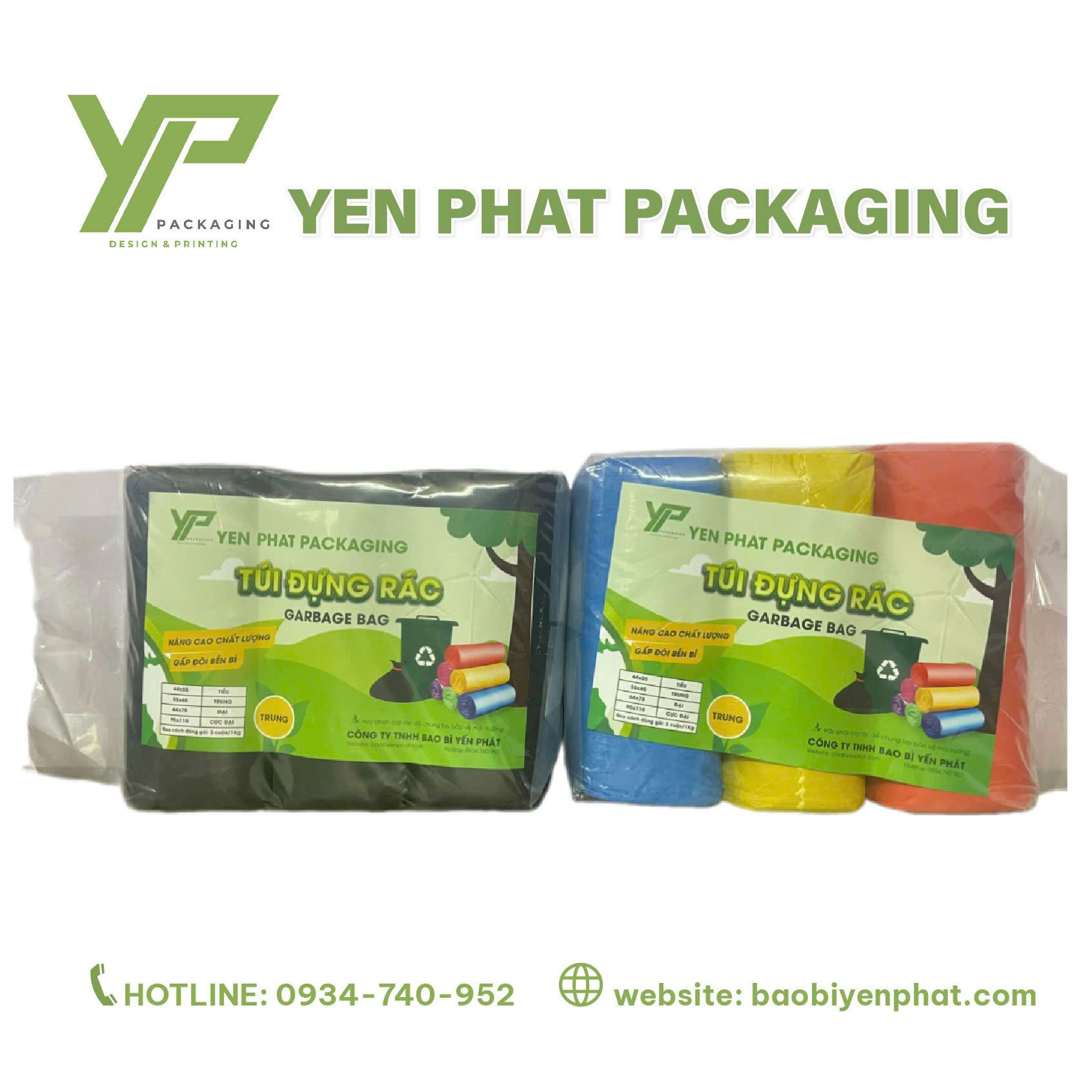 Túi rác cỡ tiểu size thùng 5 lít, 3 cuộn 1 túi