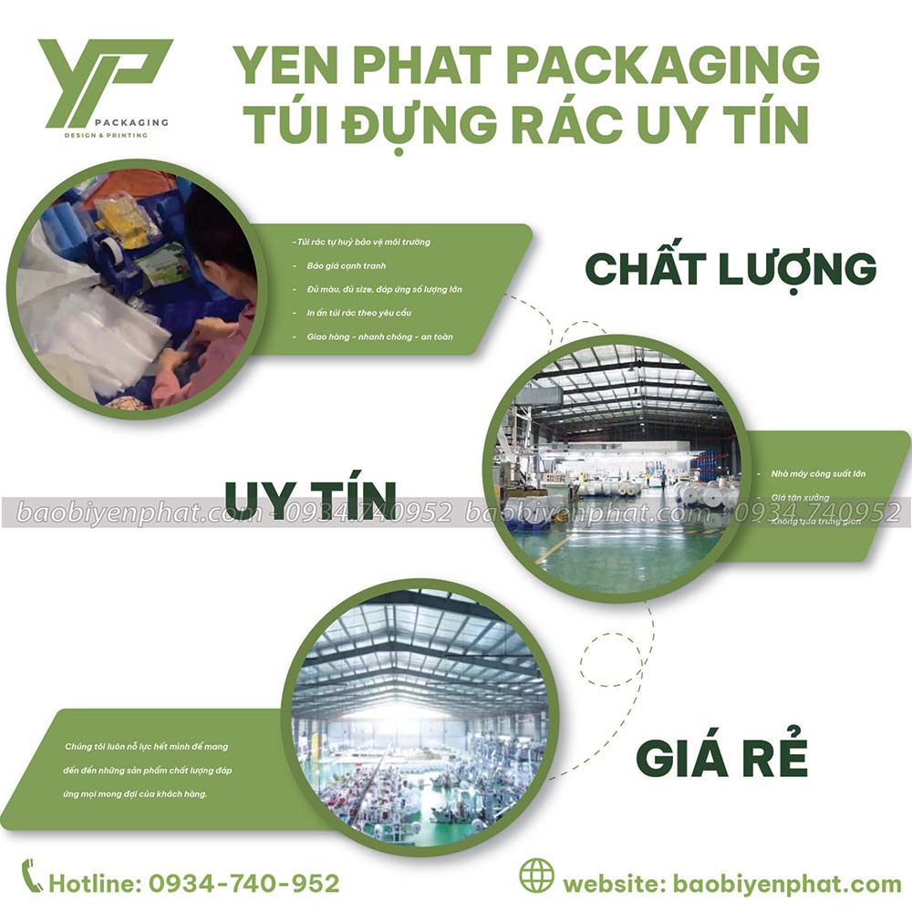 Nhà máy sản xuất túi đựng rác uy tín, chất lượng, giá rẻ