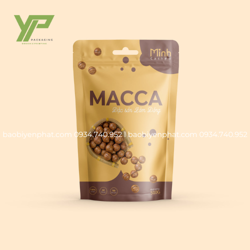 Túi zip đựng hạt macca có lớp màng ghép cao cấp